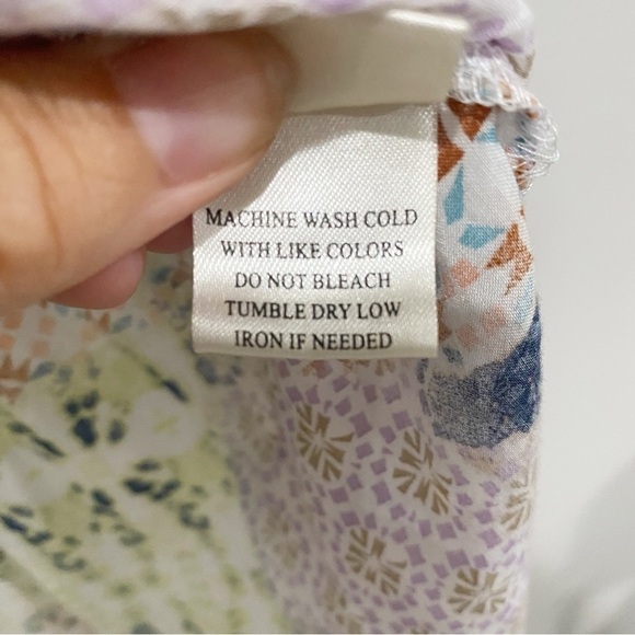 DYLAN Sun-Kissed Floral Billowy Peasant Blouse Boho Peasant Top Size Medium - Picture 9 of 11